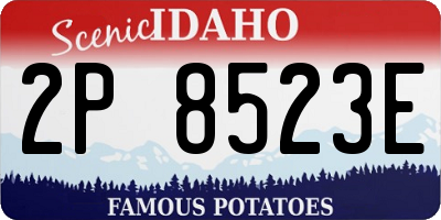 ID license plate 2P8523E