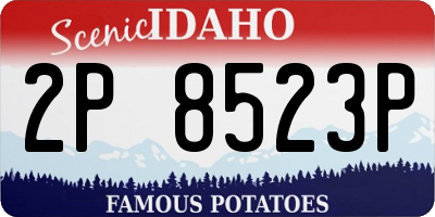 ID license plate 2P8523P