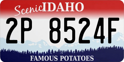 ID license plate 2P8524F