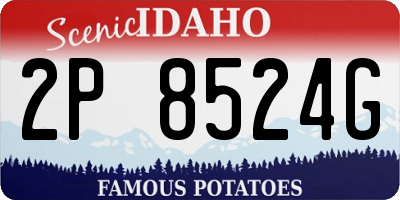 ID license plate 2P8524G