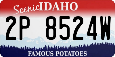 ID license plate 2P8524W