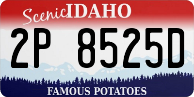ID license plate 2P8525D