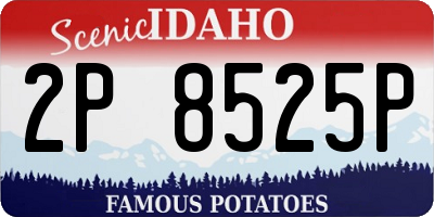ID license plate 2P8525P