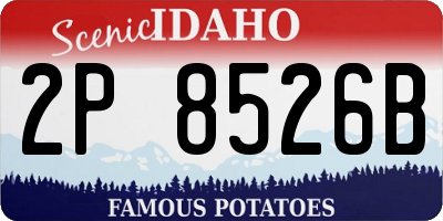 ID license plate 2P8526B
