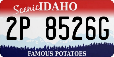 ID license plate 2P8526G