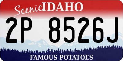 ID license plate 2P8526J