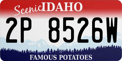 ID license plate 2P8526W