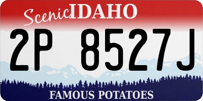 ID license plate 2P8527J