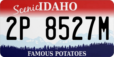 ID license plate 2P8527M