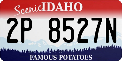 ID license plate 2P8527N