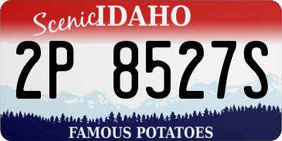 ID license plate 2P8527S