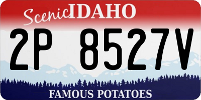 ID license plate 2P8527V