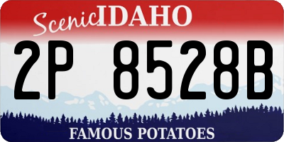 ID license plate 2P8528B
