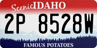 ID license plate 2P8528W