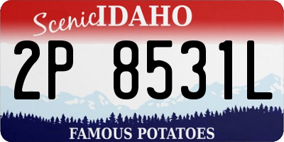 ID license plate 2P8531L