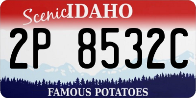 ID license plate 2P8532C