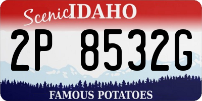 ID license plate 2P8532G