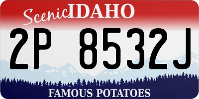 ID license plate 2P8532J