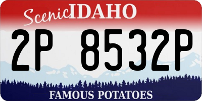 ID license plate 2P8532P
