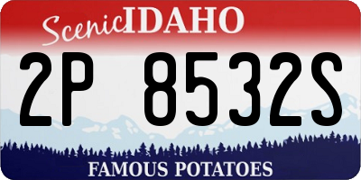 ID license plate 2P8532S