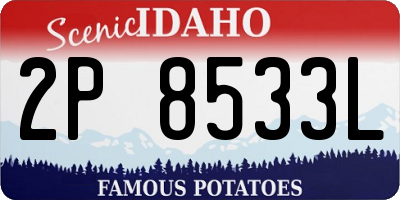 ID license plate 2P8533L