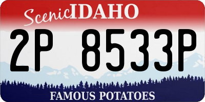 ID license plate 2P8533P