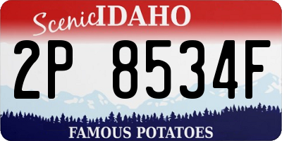 ID license plate 2P8534F