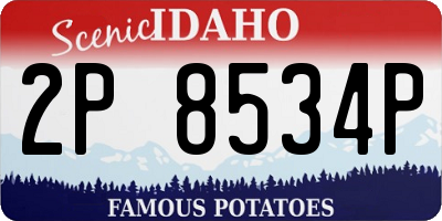 ID license plate 2P8534P