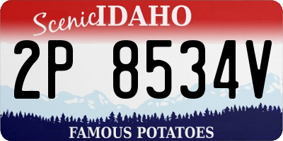ID license plate 2P8534V