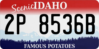 ID license plate 2P8536B