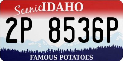 ID license plate 2P8536P