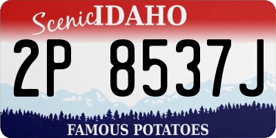 ID license plate 2P8537J