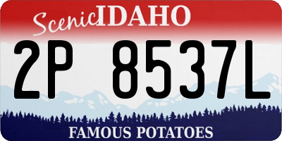 ID license plate 2P8537L
