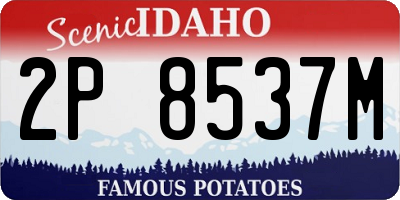 ID license plate 2P8537M