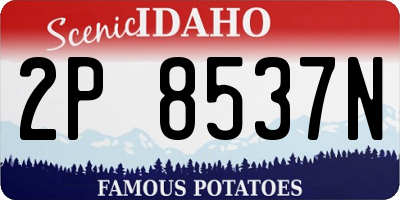 ID license plate 2P8537N