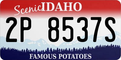 ID license plate 2P8537S