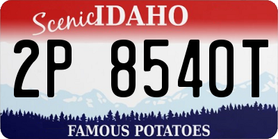 ID license plate 2P8540T