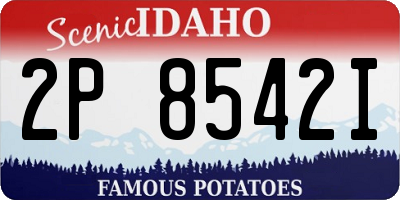 ID license plate 2P8542I