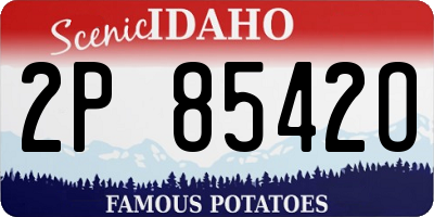 ID license plate 2P8542O