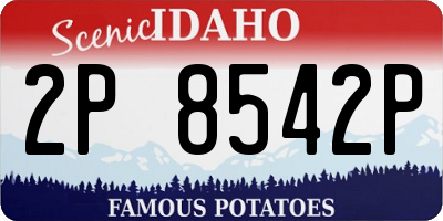 ID license plate 2P8542P