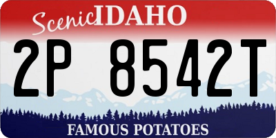 ID license plate 2P8542T