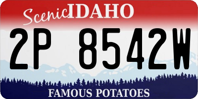 ID license plate 2P8542W