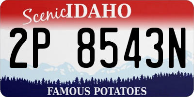 ID license plate 2P8543N
