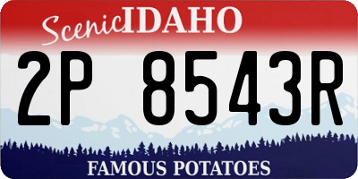 ID license plate 2P8543R