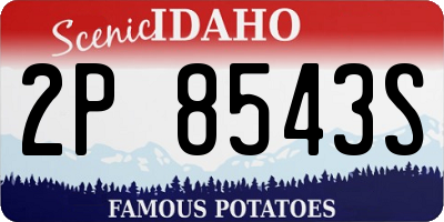 ID license plate 2P8543S