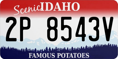 ID license plate 2P8543V