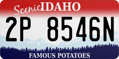 ID license plate 2P8546N
