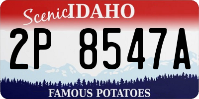 ID license plate 2P8547A