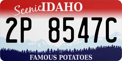 ID license plate 2P8547C