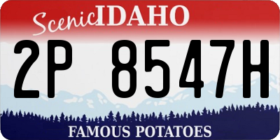 ID license plate 2P8547H